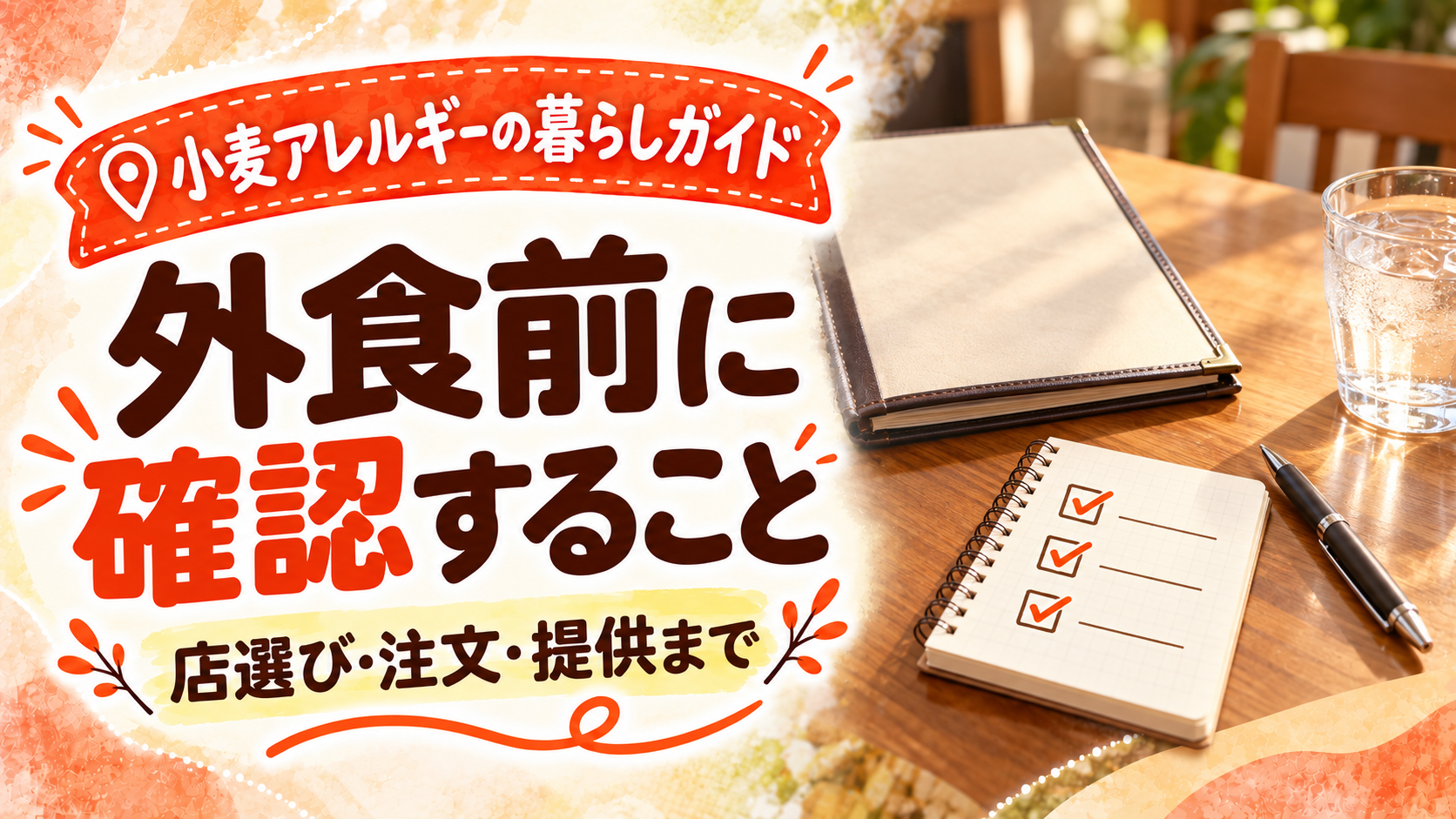 子どもの小麦アレルギーで外食するときの確認手順のアイキャッチ