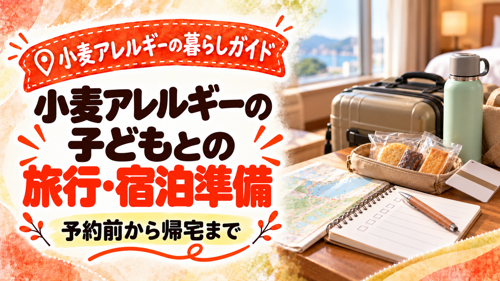 小麦アレルギーの子どもとの旅行・宿泊準備のアイキャッチ