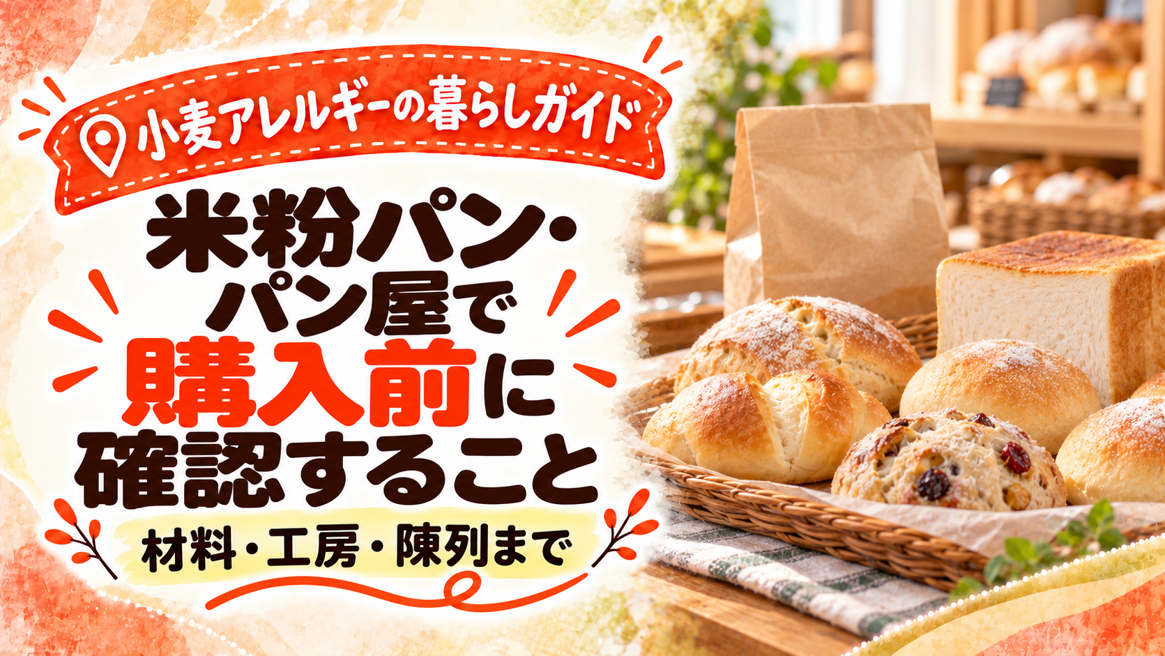 米粉パン・パン屋で購入前に確認することのアイキャッチ
